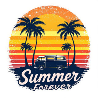 Vintage Sunset T-Shirt Design