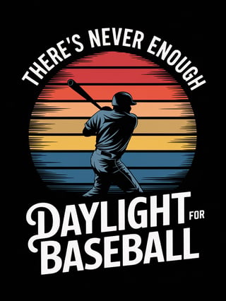 Vintage Baseball Batter Silhouette