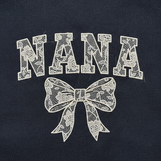 Embroidered 'NANA' Lace Design