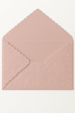 Pink Blush Brocade Envelope