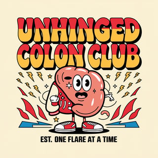 Unhinged Colon Club Retro Mascot