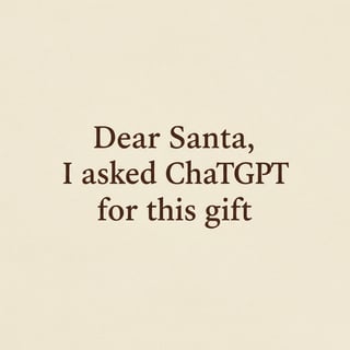 Minimalist Dear Santa Text Design