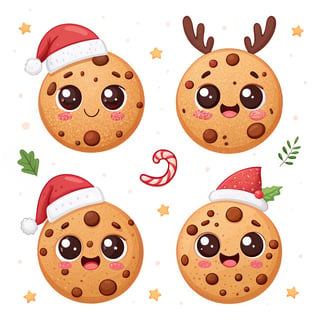 Kawaii Christmas Cookie Characters