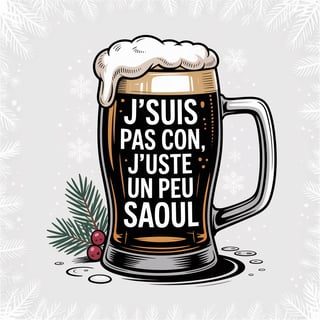 Festive Quote Design with Dark Beer