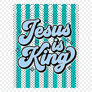 Retro Athletic Jesus is King Design