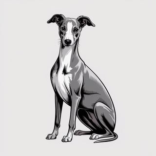 Semi-Realistic Whippet Artwork