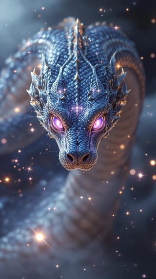 Celestial Serpent in Ethereal Night