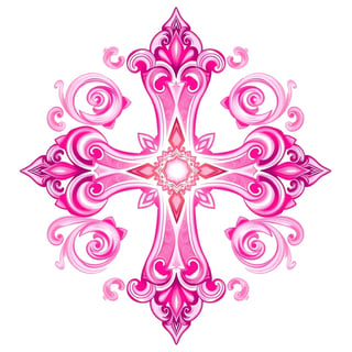 Symmetrical Fantasy Pink Cross