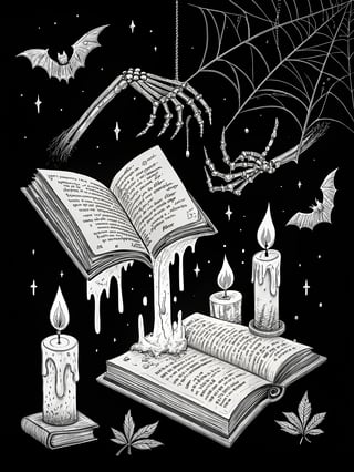Vintage Halloween Book Art