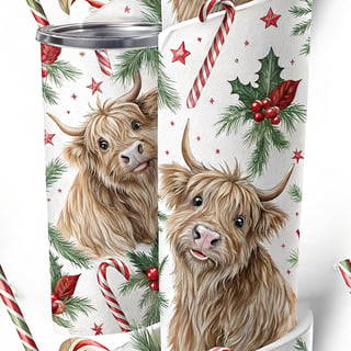 Highland Cows Candy Cane Wrap