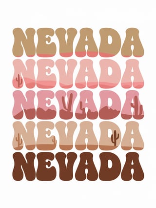 Nevada Retro Bubble Letters