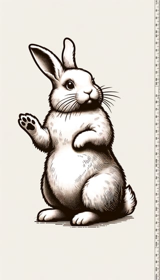 Cute Chubby Bunny Vector Illustration