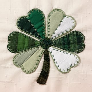 Patchwork Shamrock Folk Art Design