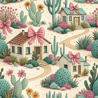 Bright Pastel Ranch Houses