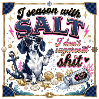 Sassy Dachshund Nautical Graphic Design