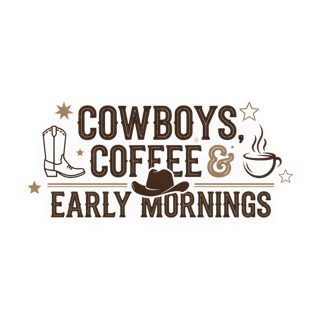 Rustic Western Coffee Design