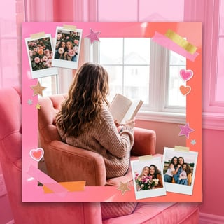 Vibrant Pink Feminine Reading Nook