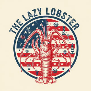 Retro Americana Lazy Lobster T-Shirt