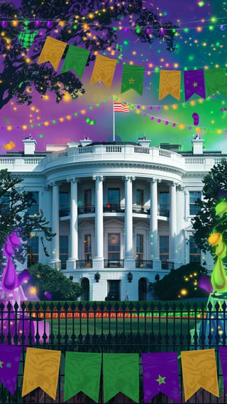 White House Mardi Gras Celebration Art