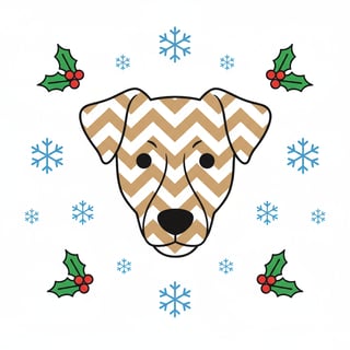 Festive Jack Russell Terrier Vector