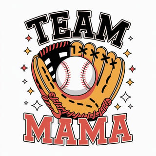 Glossy Baseball Glove Graphic