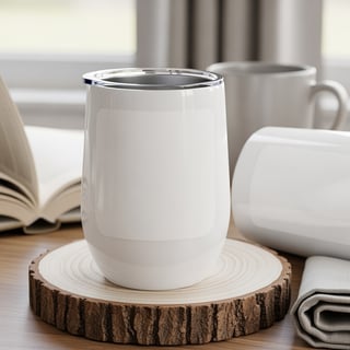 White Stainless Steel Wine Tumblers