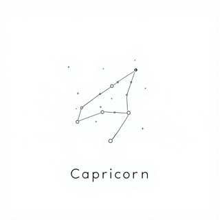 Minimalist Capricorn Constellation Art