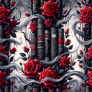 Gothic Fantasy Book Pattern