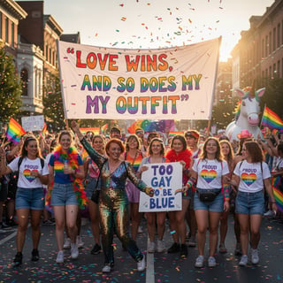 Funny Gay Pride Quotes with Rainbow Colors