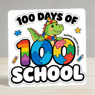 100 Days of School Dinosaur Design
