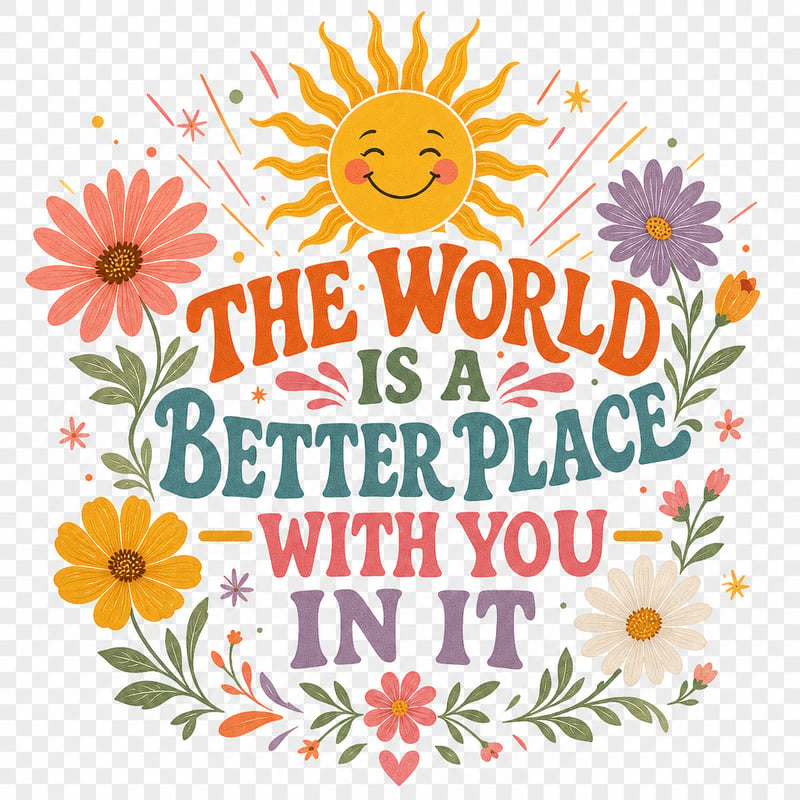 Smiling Sun Floral Tee Graphic