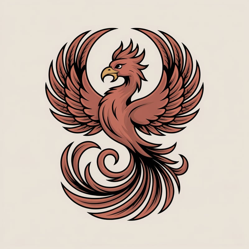 Vector Art Phoenix Emblem