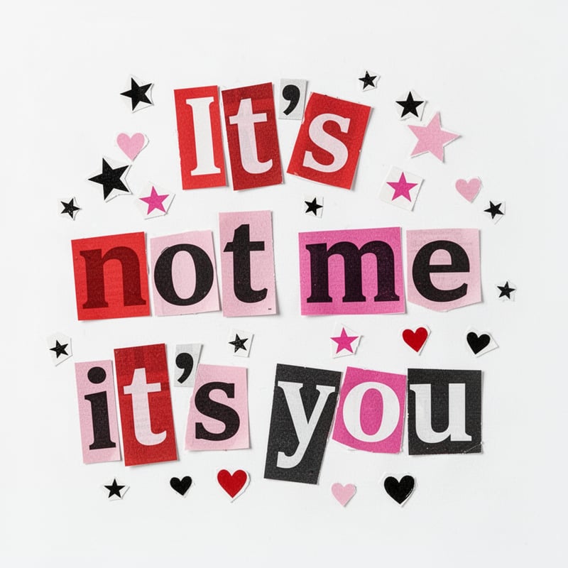Valentine's Day Text Collage Design