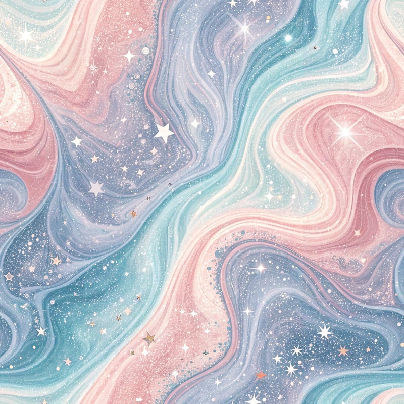 Pastel Marble Pattern with Glitter Accents