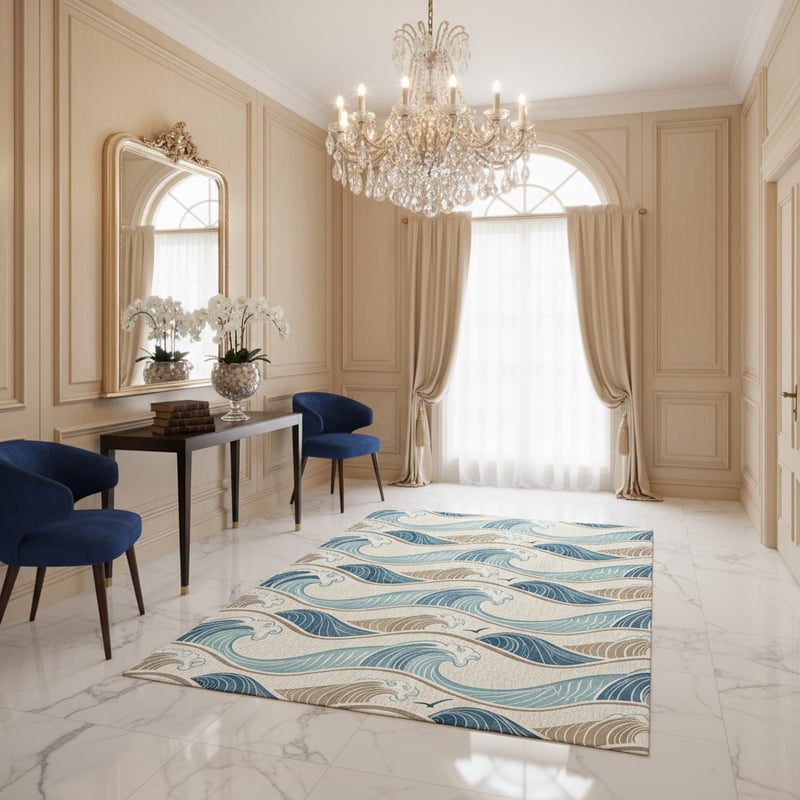 Luxury Entryway with Rectangle Rug