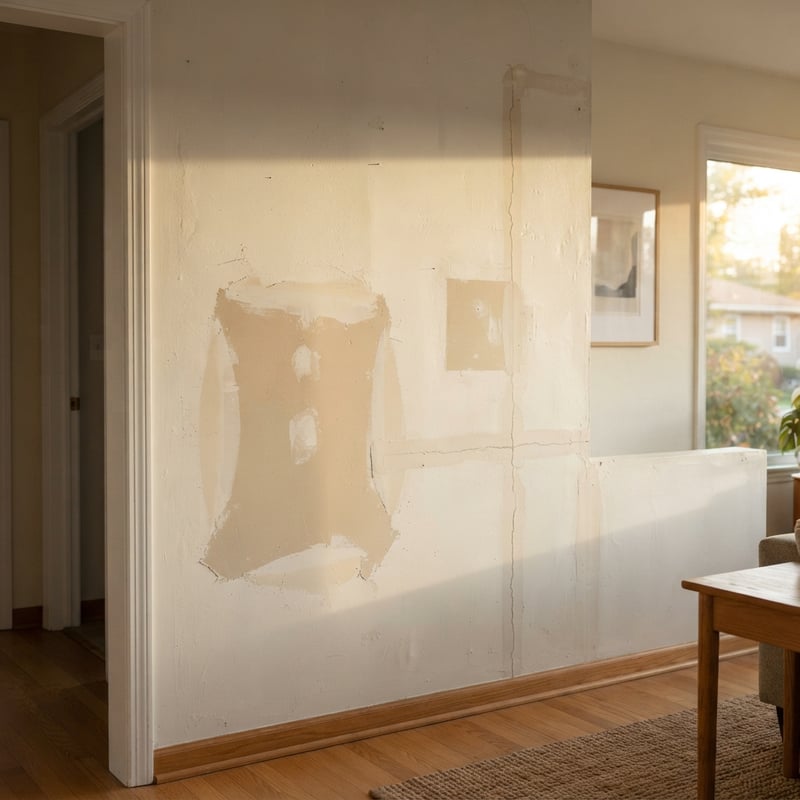 Photorealistic Living-Room Wall Repair
