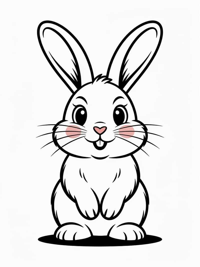 Cute Californian Rabbit Vector Art