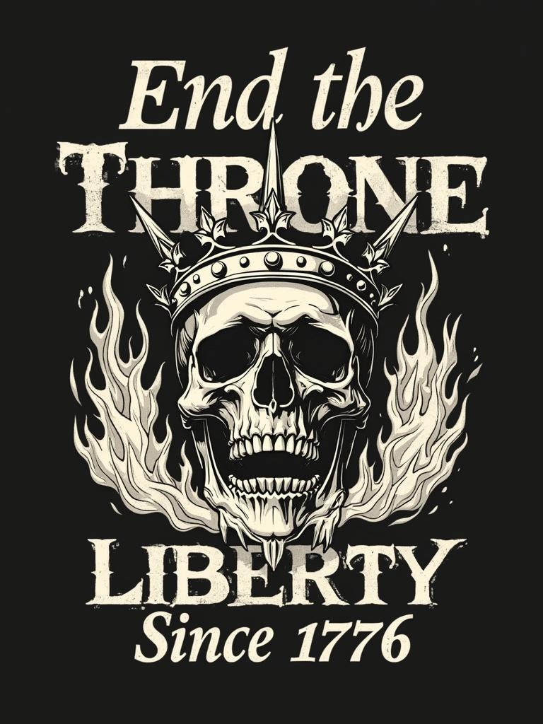 Rebellious Skull T-Shirt Design