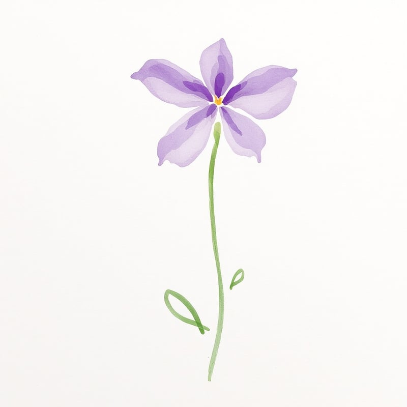 Watercolor Violet for February