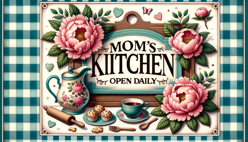Vintage Farmhouse Kitchen Sign Illustration
