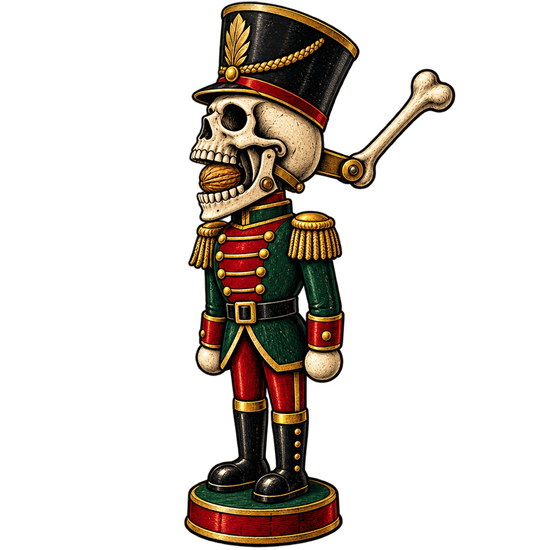 Retro Gothic Skull Nutcracker
