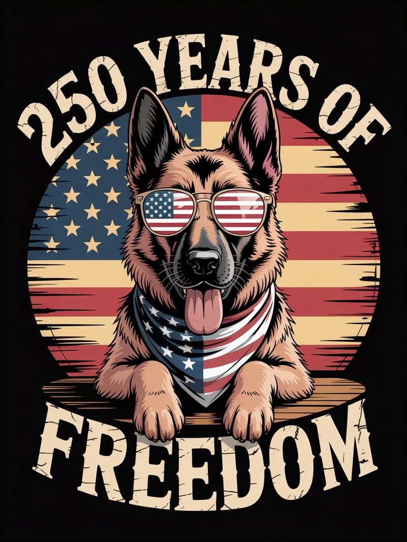 Vintage German Shepherd USA T-Shirt