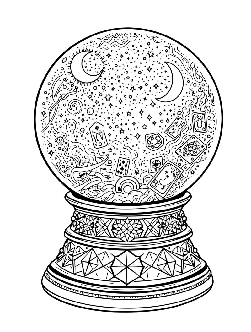 Mystical Crystal Ball Illustration
