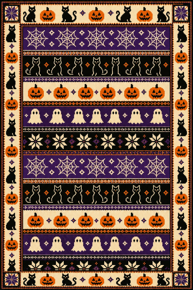 Halloween Fair-Isle Knitting Pattern