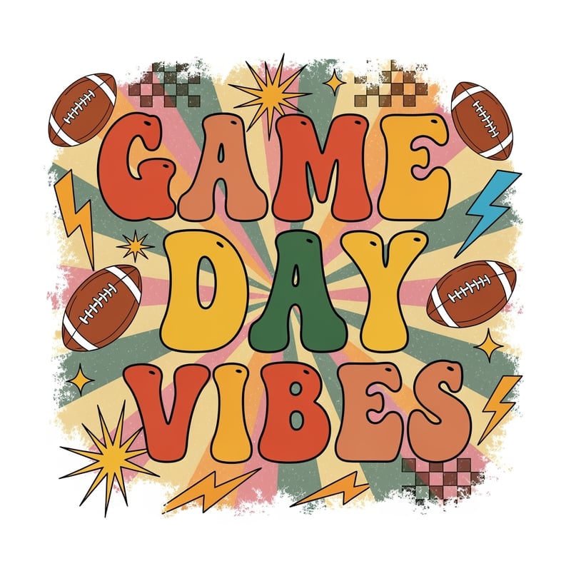 Game Day Vibes Retro Design