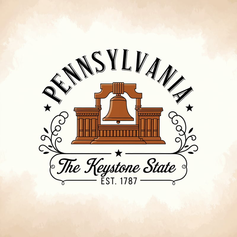 Pennsylvania Vintage Emblem Art