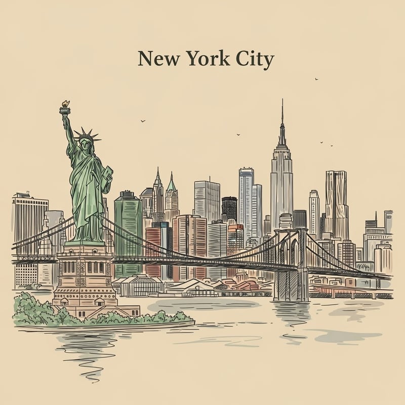 NYC Hand-Drawn Sketch Design