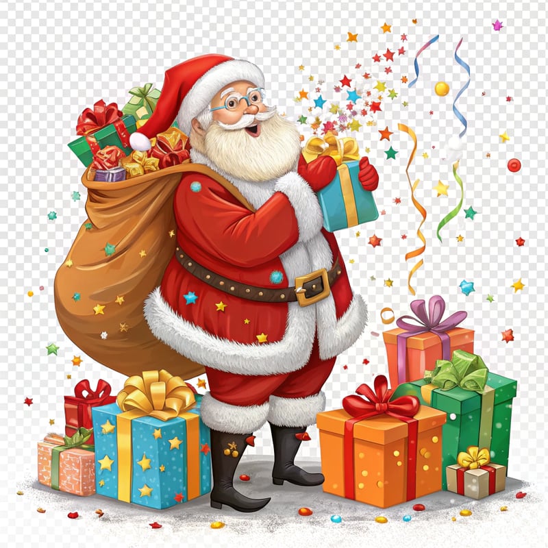 Santa Claus with Christmas Presents