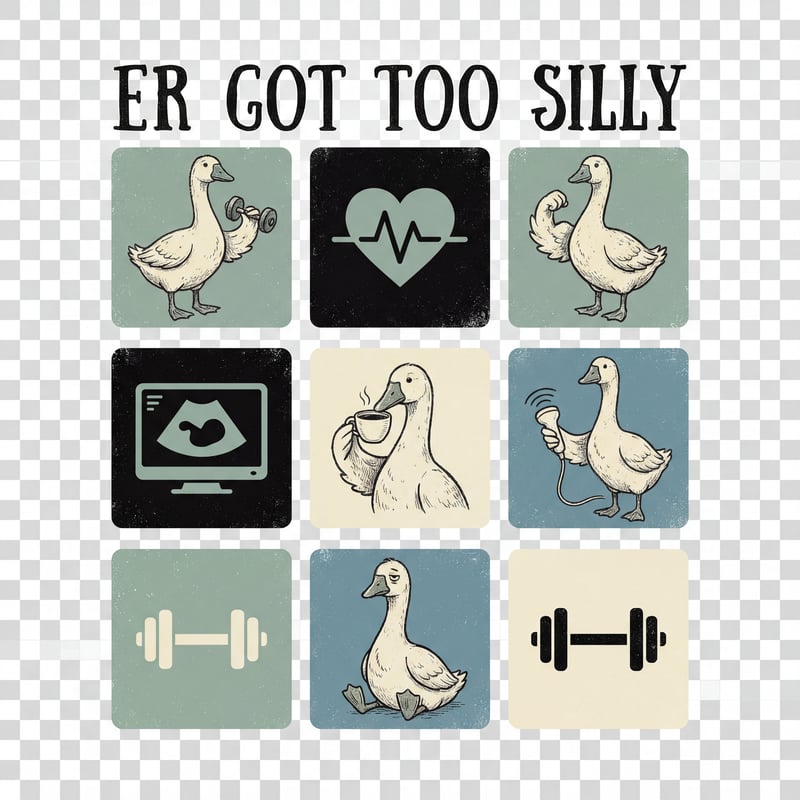 Vintage Goose Gym T-Shirt Design