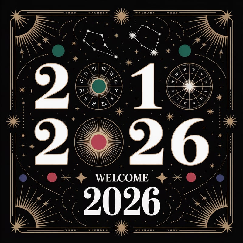 Cosmic New Year Countdown Poster Art